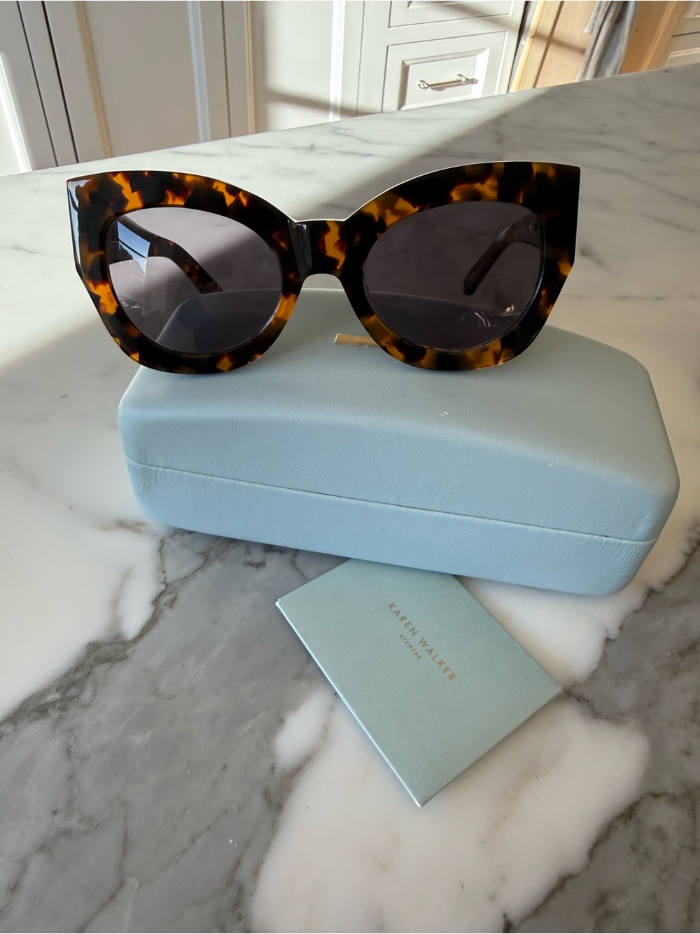 Karen Walker Tortoiseshell Cat-Eye Sunglasses - Northern Lights style name